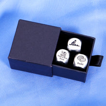 Load image into Gallery viewer, 3 Pcs Dice Husband Wife Christmas Stocking Stuffers for Him Her Date Night Gifts for Couples Funny Gifts One Year Anniversary Steel Gifts for Boyfriend Girlfriend Birthday Women Men Valentine Gifts