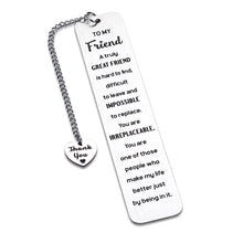 Load image into Gallery viewer, Friendship Gifts for Women Friends Bookmarks for Book Lovers Galentines Day Gifts for Friends Long Distance Friendship Gifts Bestie Best Friend Birthday Gifts for Women Her Girl BFF Holiday Leaving