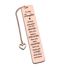 Load image into Gallery viewer, Stocking Stuffers for Teen Girls Inspirational Bookmarks for Book Lovers Daughter Gift from Mom Xmas Gifts for Women Daughter in Law Gifts Bonus Daughter Gifts 16 18th 21st Birthday Gifts for Daughter