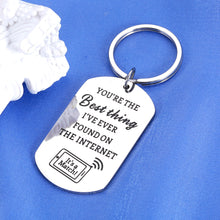 Load image into Gallery viewer, Romantic Valentines Gift for Wife Husband Funny Keychain for Women Men Birthday Gifts for Boyfriend from Girlfriend 1 Year Anniversary Present Wedding Online Friends BFF Met Online Dating Gifts