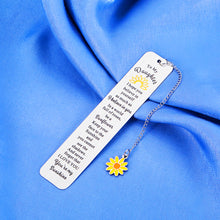 Load image into Gallery viewer, Daughter Gift from Mom Dad Spiritual Gifts Cute Bookmarks Sunflower Gifts for Women Xmas Gifts for Women Her Stepdaughter Teen Kids Gifts for Teenage Girls Birthday Wedding Christmas Stocking Stuffers