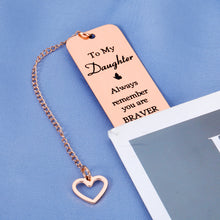 Load image into Gallery viewer, Stocking Stuffers for Teen Girls Inspirational Bookmarks for Book Lovers Daughter Gift from Mom Xmas Gifts for Women Daughter in Law Gifts Bonus Daughter Gifts 16 18th 21st Birthday Gifts for Daughter