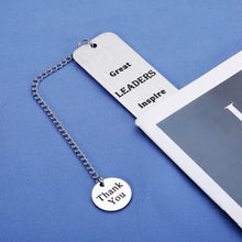 Load image into Gallery viewer, Great Leaders Bookmarks for Women Boss Gifts for Men Bosses Day Gifts Thank You Gift Retirement Gifts Appreciation Gifts for Boss Mentor Leader Christmas Gifts for Coworkers Employee of The Month