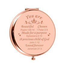 Load image into Gallery viewer, Christian Gifts for Women Bible Compact Mirror Inspirational Gifts for Women Daughter Mom Grandma Religious Gifts First Communion Gifts for Girls Catholic Sister Friends Baptism Gifts Birthday Gifts