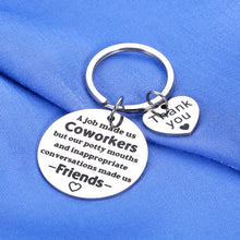 Load image into Gallery viewer, Funny Keychain Gifts for Coworkers Thank You Gifts for Women Men Employee Appreciation Gifts Friendship Gifts for Women Friends Work Bestie Farewell Gifts for Coworkers Women Leaving Going Away