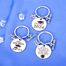 Load image into Gallery viewer, 12 Pcs Class of 2023 Gifts Graduation Keychain 2023 Bulk Graduation Gifts for Her Cool Graduation Gifts for Him Graduate Gifts End of Year Student Gifts from Teacher Bulk Graduation Party Decorations
