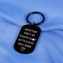 Load image into Gallery viewer, Back to School Supplies College Student Funny Keychain Gag Gifts for Son Daughter Birthday Gifts Teen Girl Gifts for Teenage Boys High School Graduate Gift Ideas Off to College Graduation Present