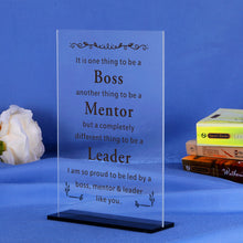 Load image into Gallery viewer, Bosses Day Gifts for Women Boss Day Decorations for Office Boss Lady Gifts for Women Best Boss Gifts for Women Mens Gifts for Birthday Leaving Thank You Gift Boss's Day Gifts for Her Him Mentor Leader