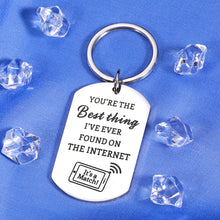 Load image into Gallery viewer, Romantic Valentines Gift for Wife Husband Funny Keychain for Women Men Birthday Gifts for Boyfriend from Girlfriend 1 Year Anniversary Present Wedding Online Friends BFF Met Online Dating Gifts