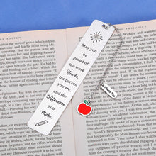 Load image into Gallery viewer, Teacher Appreciation Gifts Bookmarks for Book Lovers Valentines Day Gifts for Teachers Thank You Gifts End of The Year Teacher Gifts Teacher Retirement Gifts for Women Best Teacher Gifts from Student