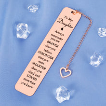 Load image into Gallery viewer, Stocking Stuffers for Teen Girls Inspirational Bookmarks for Book Lovers Daughter Gift from Mom Xmas Gifts for Women Daughter in Law Gifts Bonus Daughter Gifts 16 18th 21st Birthday Gifts for Daughter