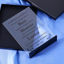 Load image into Gallery viewer, Bosses Day Gifts for Women Boss Day Decorations for Office Boss Lady Gifts for Women Best Boss Gifts for Women Mens Gifts for Birthday Leaving Thank You Gift Boss's Day Gifts for Her Him Mentor Leader