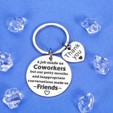 Load image into Gallery viewer, Funny Keychain Gifts for Coworkers Thank You Gifts for Women Men Employee Appreciation Gifts Friendship Gifts for Women Friends Work Bestie Farewell Gifts for Coworkers Women Leaving Going Away
