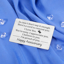 Load image into Gallery viewer, Valentines Day Gifts for Wife Anniversary Cards for Husband Boyfriend Girlfriend Birthday Gifts Fiancee Fiance Gifts for Him Her Mini Love Note Wedding Gifts for Bride and Groom Cute Couple Gifts