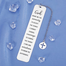 Load image into Gallery viewer, Religious Gifts for Women Bible Bookmarks for Book Lovers Christian Easter Gifts for Kids Baptism Gifts After Surgery Gifts Serenity Prayer Sobriety Gifts for Men Birthday Gifts for Friends Female