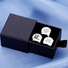 Load image into Gallery viewer, 3 PCS Love Decision Dice Husband Stocking Stuffers for Wife Girlfriend Boyfriend Birthday Gift Date Night Ideas House Warming Gifts New Home Couple Valentines Wedding Engagement Gift for Women Men