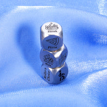 Load image into Gallery viewer, 3 Pcs Dice Husband Wife Christmas Stocking Stuffers for Him Her Date Night Gifts for Couples Funny Gifts One Year Anniversary Steel Gifts for Boyfriend Girlfriend Birthday Women Men Valentine Gifts