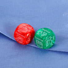 Load image into Gallery viewer, Couple Gifts for Christmas Dice Food Decision Maker Women Men Stocking Stuffers Date Night Gifts for Husband Wife Boyfriend Girlfriend Valentines Gifts for Friends Family Christmas Color Green and Red