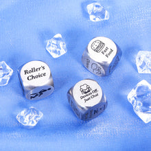 Load image into Gallery viewer, 3 Pcs Dice Husband Wife Christmas Stocking Stuffers for Him Her Date Night Gifts for Couples Funny Gifts One Year Anniversary Steel Gifts for Boyfriend Girlfriend Birthday Women Men Valentine Gifts