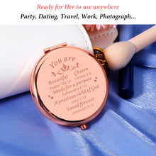 Load image into Gallery viewer, Christian Gifts for Women Bible Compact Mirror Inspirational Gifts for Women Daughter Mom Grandma Religious Gifts First Communion Gifts for Girls Catholic Sister Friends Baptism Gifts Birthday Gifts