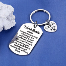 Load image into Gallery viewer, Work Bestie Gifts for Women Keychain Coworker Valentine Gifts for Female Friends Employee Appreciation Gifts Boss Lady Gifts for Women Supervisor Leader Manager Colleague Leaving Retirement Thank You