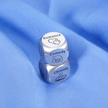 Load image into Gallery viewer, 2 Pcs Dice Valentines Day Gifts for Boyfriend Girlfriend Wife Husband Birthday Gift Steel Gifts Anniversary Engagement Gifts for Couples Him Her Valentines Gifts for Women Men Christmas Date Night