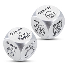 Load image into Gallery viewer, 2 Pcs Dice Valentines Day Gifts for Boyfriend Girlfriend Wife Husband Birthday Gift Steel Gifts Anniversary Engagement Gifts for Couples Him Her Valentines Gifts for Women Men Christmas Date Night