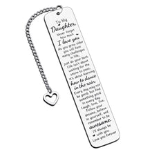 Load image into Gallery viewer, Inspirational Gifts for Women Daughter Gifts Bookmark Daughter in Law Gifts for Christmas Girls Stocking Suffers from Mom Stepmom 16th 18th 21st Birthday Gifts for Her Valentines Gift Graduation Gifts