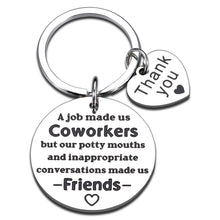 Load image into Gallery viewer, Funny Keychain Gifts for Coworkers Thank You Gifts for Women Men Employee Appreciation Gifts Friendship Gifts for Women Friends Work Bestie Farewell Gifts for Coworkers Women Leaving Going Away