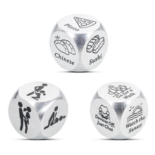 Load image into Gallery viewer, 3 Pcs Dice Husband Wife Christmas Stocking Stuffers for Him Her Date Night Gifts for Couples Funny Gifts One Year Anniversary Steel Gifts for Boyfriend Girlfriend Birthday Women Men Valentine Gifts