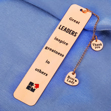 Load image into Gallery viewer, Best Boss Gifts for Women Bookmarks for Women Boss Lady Gifts for Women Boss Day Gifts Retirement Gifts Appreciation Gifts for Coworkers Boss Leader Mentor Birthday Gifts Promotion Christmas Gifts