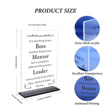 Load image into Gallery viewer, Bosses Day Gifts for Women Boss Day Decorations for Office Boss Lady Gifts for Women Best Boss Gifts for Women Mens Gifts for Birthday Leaving Thank You Gift Boss's Day Gifts for Her Him Mentor Leader