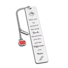 Load image into Gallery viewer, Teacher Appreciation Gifts Bookmarks for Book Lovers Valentines Day Gifts for Teachers Thank You Gifts End of The Year Teacher Gifts Teacher Retirement Gifts for Women Best Teacher Gifts from Student