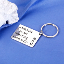 Load image into Gallery viewer, Christmas Gifts for Teenage Girls Boys Funny Don't Do Stupid Keychain Birthday Gifts for Son Adult from Mom Back to School Gifts for Daughter Senior 2022 Mother to Kids Gag Gifts Sweet 16 Present