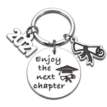 Load image into Gallery viewer, College Graduation Gifts for Her Him 2021 Grad Keychain for College Graduation Gifts for College Students Females High School Graduation Gifts for Seniors Women Teen Boys Girls Enjoy The Next Chapter
