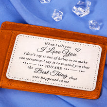 Load image into Gallery viewer, Christmas Gifts for Him Husband from Wife Wallet Insert Card Girlfriend Boyfriend Birthday Gift for Him Her Newlywed Couple Love You Gift for Hubby Wifey Wedding Anniversary Lover Valentines Love Note