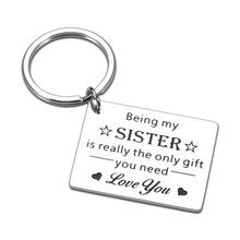 Load image into Gallery viewer, Sister Birthday Gifts from Sister Gifts for Sister in Laws Love Keychain Big Sister Gifts for Little Girls Sisters’ Day Soul Sister Gifts from brother Back to School Christmas Present Girl Friends Day