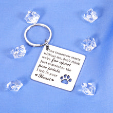 Load image into Gallery viewer, Pet Memorial Gifts Dog Cat Sympathy Gift Christmas Pawprint Key Chain Dog Memorial Gifts for Dog Dad Mom Pet Loss Gifts for Cat Lover Cat Remembrance Bereavement Gifts for Pet Owner Kids Women Men