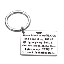 Load image into Gallery viewer, Outlander Gifts for Women Love Keychain for Boyfriend from Girlfriend Wedding Present for Wife Husband Engagement Gift for Bride Groom Fiance Fiancee Celtic Wedding Vows for My Sassenach