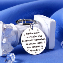 Load image into Gallery viewer, Cheer Coach Gift Cheer Keychains Cheerleader Appreciation Gifts for Coach Thank You Gift Cheerleading Gifts Birthday Graduation End of Season Senior Night Gifts for Cheer Coach Christmas Thanksgiving