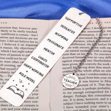 Load image into Gallery viewer, Teacher Gifts for Women Men from Students Graduation Gift Bookmark for Book Lovers Teachers Appreciation Week Gifts for Coach Professor Thank You Gift for Coworker Special Teacher Birthday Retirement