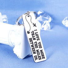 Load image into Gallery viewer, Long Distance Relationship Gifts for Him Her Christmas Valentines Day Keychain for Boyfriend Girlfriend Couple Anniversary Birthday Present I Love You More Than the Miles Between Us Friendship Keyring