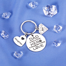 Load image into Gallery viewer, Dad Birthday Gifts from Daughter Keychain for Fathers Day Gifts from Son Wife for Dad Husband Grandpa Retirement Present for Step Father Figure Daddy to Be Thank You Gift for Papa Padre Him Men