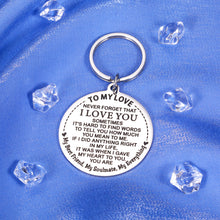 Load image into Gallery viewer, Easter Gifts for Her Love You Gifts for Him Keychain Husband Appreciation Gifts from Wife Wedding Day Gifts for Bride Groom Birthday Gift for Boyfriend Anniversary Present for Girlfriend Valentines