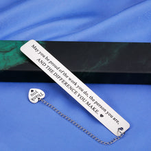 Load image into Gallery viewer, Coworker Thank You Gifts for Women Men Appreciation Gifts for Boss Day Inspirational Bookmark Coworker Leaving Gifts for Colleague Friend Female Retirement Gifts May You Be Proud of The Work You Do