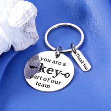 Load image into Gallery viewer, Employee Appreciation Gifts for Coworkers Leaving Keychain Thank You Gifts for Men Women Birthday Gifts for Female Boss Office Holiday Gifts for Coworkers Friends Christmas Gifts Double Sided