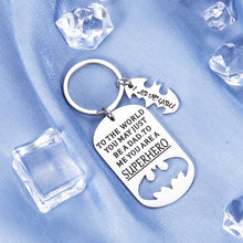 Load image into Gallery viewer, Fathers Day Gift Keychain Daddy Birthday for Step Dad in Law Husband from Daughter Son Wife You are A Superhero I Love You Wedding Anniversary Valentines Day Christmas for Men Him
