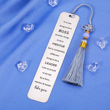 Load image into Gallery viewer, Thank You Gifts for Boss Male Bookmark for Mentor Leader Boss Lady Gifts for Women Men Boss Day Gifts for Supervisor Manager Birthday Present Retirement Goodbye Farewell Employee Appreciation Gifts