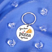Load image into Gallery viewer, Valentines Day Gifts for Boyfriend from Girlfriend Keychain Wife Anniversary Present for Her Birthday Gifts for Husband Groom Wedding Day Gifts for Bride to Be Fiance Fiancee gifts for him Pizza Lover