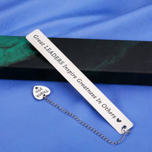 Load image into Gallery viewer, Boss Day Gifts for Men Leaders Bookmark Boss Lady Gifts for Women Mentor Supervisor PM New Boss Gifts for Birthday New Job Promotion Present from Coworkers Retirement Gifts Farewell Holiday Gifts